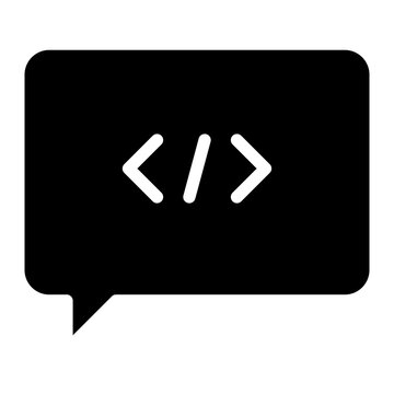 Message of code program icon vector