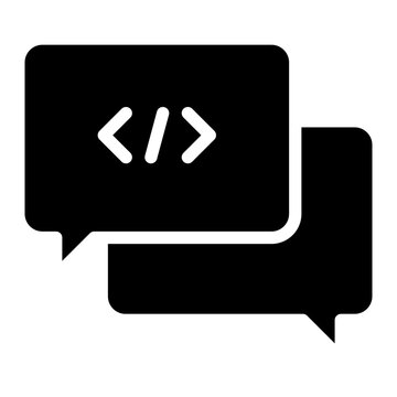 Message of code program icon vector