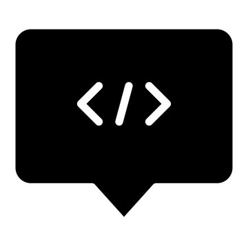 Message of code program icon vector