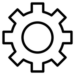gear icon, cog wheel, engine circle,	
