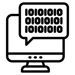 binary code on computer