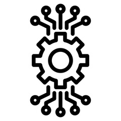 Digital technology gear icon 