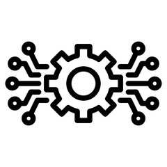 Digital technology gear icon 