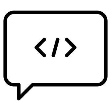 Message of code program icon vector
