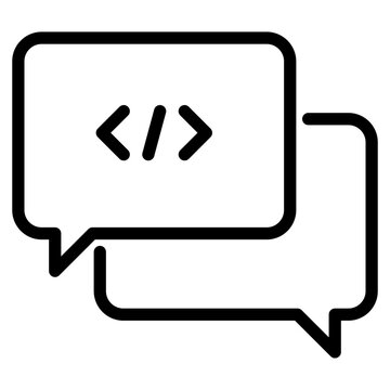 Message of code program icon vector
