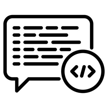 Message of code program icon vector
