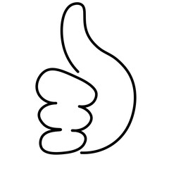 isolated linear icon hand gesture in doodle style in vector. icon template for app logo sticker poster print design
