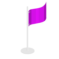 Flag isometric PNG illustration with transparent background