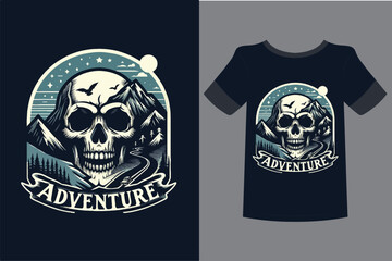 T Shirt Design Desert Vibes Feel The Sunset With Skull Wearing a Cowboy Hat Vintage Illustration