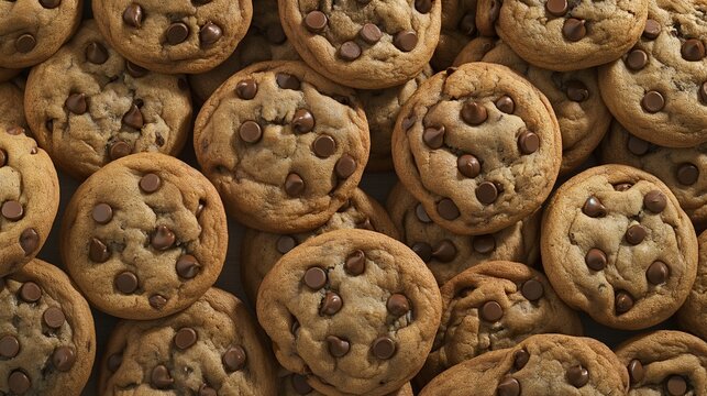 Image of sweet cookies with chocolate chips.