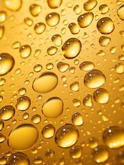 water droplets on all gold, matte background