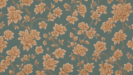 Abstract vintage wallpaper with floral