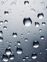 water droplets on all gray, matte background