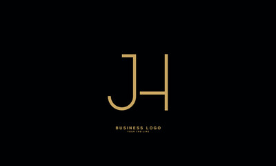 JH, HJ, J, H, Abstract Letters Logo Monogram