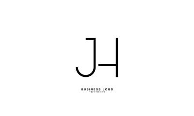 JH, HJ, J, H, Abstract Letters Logo Monogram