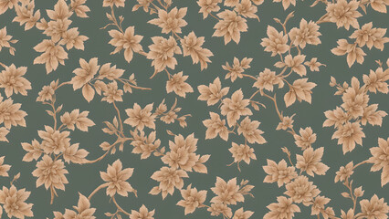 Abstract vintage wallpaper with floral