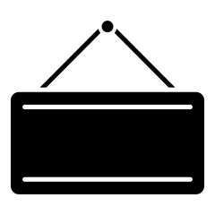 Shop open sign glyph solid icon