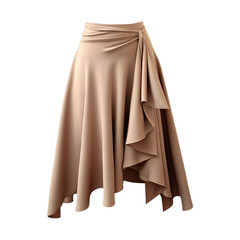 Asymmetric Skirt isolated on transparent png background. Generative ai