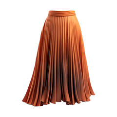 Pleated Skirt isolated on transparent png background. Generative ai