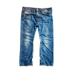 Jeans isolated on transparent png background. Generative ai