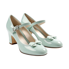 Naklejka premium Mary Janes isolated on transparent png background. Generative ai