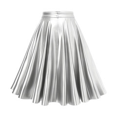 Metallic Skirt isolated on transparent png background. Generative ai