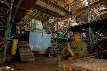 Fototapeta na wymiar Abandoned sugar factory in Sri Lanka