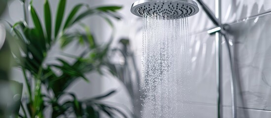 Modern shower head interior in a home bathroom.