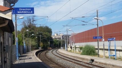 cros de cagnes train station. France