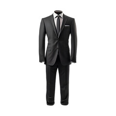 Suit isolated on transparent png background. Generative ai