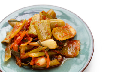 Kimchi korea food, cucumber kimchi