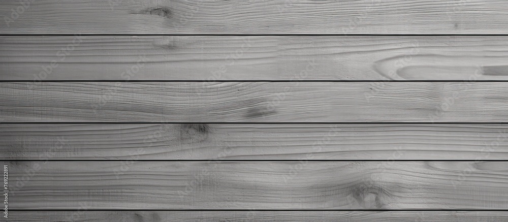 Poster a monochrome photograph showing a greytoned hardwood wall with a pattern of parallel rectangular pla