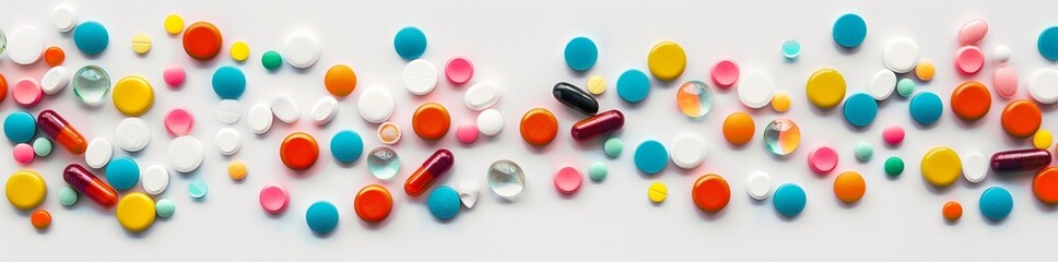  Collection of colorful pills 