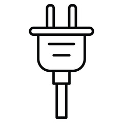 electric plug icon vector template design flat and simple
