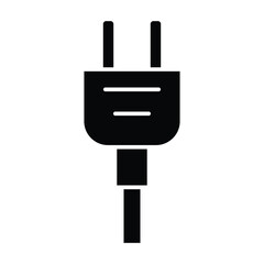 Fototapeta premium electric plug icon vector template design flat and simple