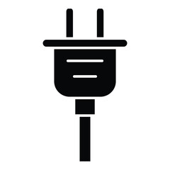 Obraz premium electric plug icon vector template design flat and simple