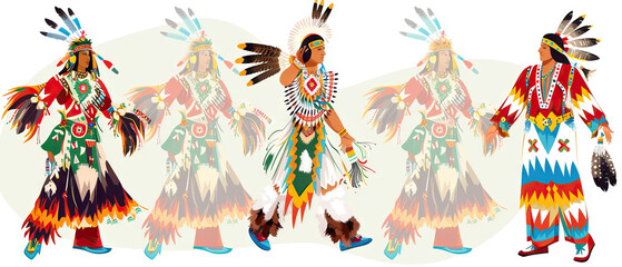 Indigenous Cultural Experiences: Powwows, Traditional Dances, and First Nations Art - obrazy, fototapety, plakaty