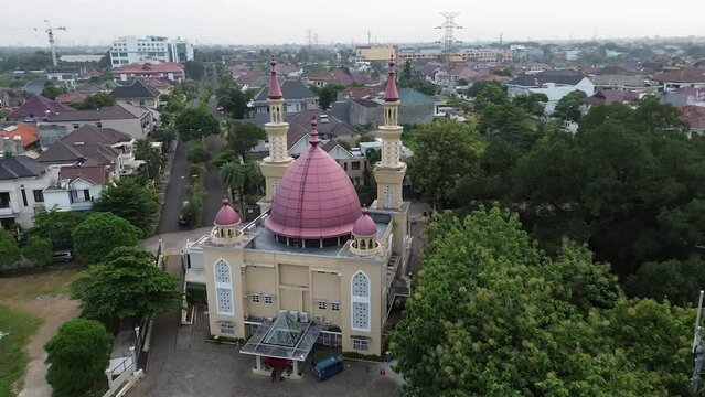 Depok, September, 23 2023. Al-fath mosque in the city of Depok
