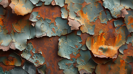 Fondo de textuta detallada y arenosa superficie metálica oxidada, con colores vibrantes, patrones corroídos. Generado por tecnología IA