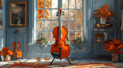  Violin on Stand