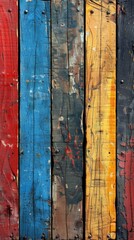 Old grungy colorful wood background 