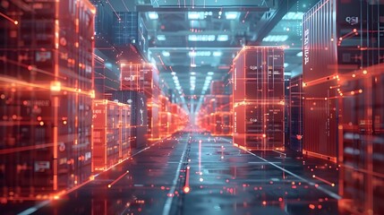 Augmented Reality Visualization in a Futuristic Data Center Warehouse