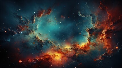 Spiral galaxy on cosmic background - obrazy, fototapety, plakaty