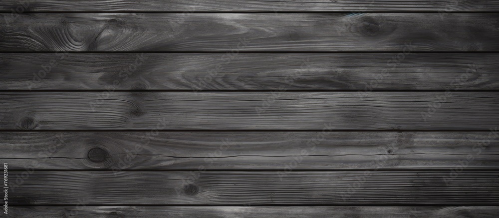 Aufkleber a monochrome photo of a hardwood wall with a pattern of rectangles in shades of grey. the image feat