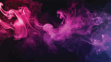 Abstract pink and purple smoke on black background - obrazy, fototapety, plakaty
