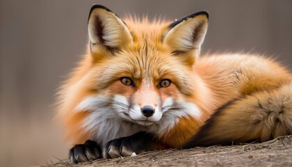 A Fox With Its Fur Fluffed Up Keeping Warm