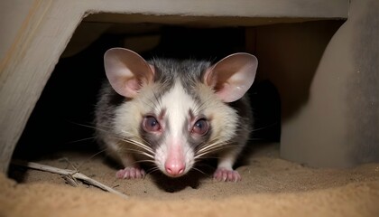 A Possum In A Flat Headed Cats Den