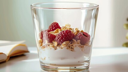 Fresh Yogurt Parfait in Glass