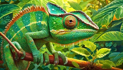 A chameleon-like creature that can change not only its color but also its texture and form 