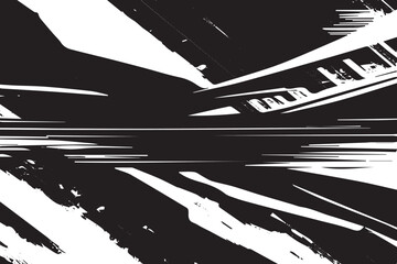 Dynamic Monochrome Texture, Grunge Texture Abstract Background with Striking Black and White Tones